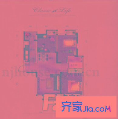 中北品尚戶型圖戶型圖 3室 3室2廳1衛(wèi)1廚