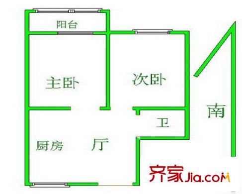 淵聲巷小區(qū)戶型圖 戶型圖 2室 2室1廳1衛(wèi)1廚