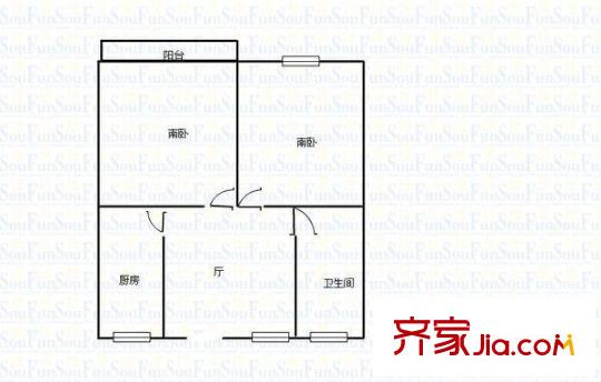 淵聲巷小區(qū)戶型圖戶型圖 2室 2室1廳1衛(wèi)1廚