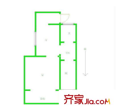 鐘麓花園戶型圖戶型圖 1室 1室1廳1衛(wèi)1廚