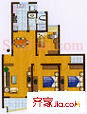 東郊山城美景戶型圖戶型圖 2室 2室2廳1衛(wèi)