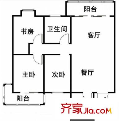 雙和園戶型圖戶型圖 3室 3室2廳1衛(wèi)1廚