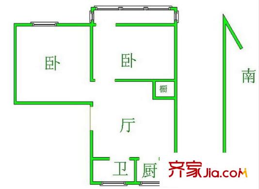 漢口西路小區(qū)戶型圖戶型圖2室 2室1廳1衛(wèi)1廚