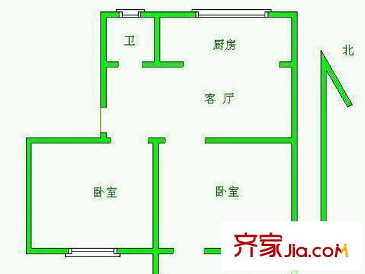 漢口西路小區(qū)戶型圖戶型圖2室 2室1廳1衛(wèi)1廚