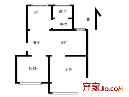 鳳凰花園城清溪園戶型圖戶型圖 2室 2室1廳1衛(wèi)1廚