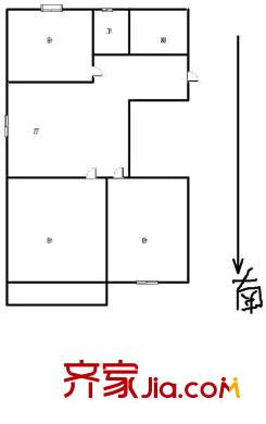 堯順家園戶型圖戶型圖  3室 3室2廳1衛(wèi)1廚