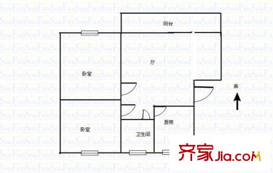 堯化新村戶型圖戶型圖2室 2室1廳1衛(wèi)1廚