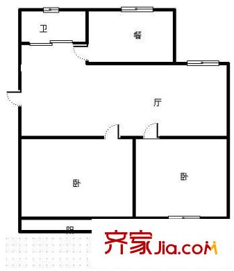 堯化新村戶型圖戶型圖  2室 2室1廳1衛(wèi)1廚