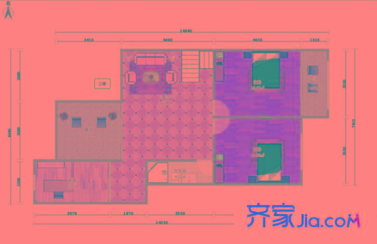 龍?bào)椿ㄔ窇粜蛨D戶型圖2室 2室2廳1衛(wèi)1廚