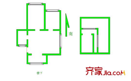 龍?bào)椿ㄔ窇粜蛨D戶型圖 3室 3室2廳1衛(wèi)1廚