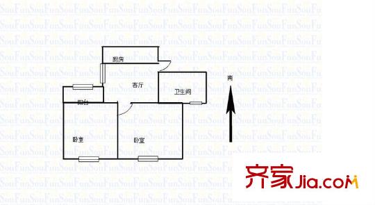 東井村3號(hào)戶型圖戶型圖2室 2室1廳1衛(wèi)
