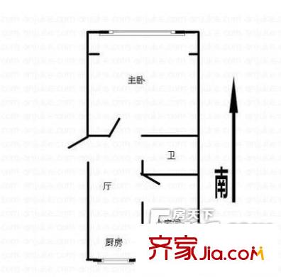 東井村3號戶型圖戶型圖 2室 2室1廳1衛(wèi)1廚