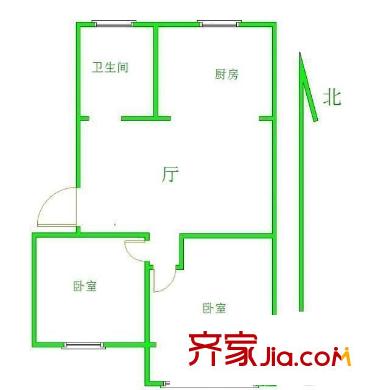 東井村3號(hào)戶型圖戶型圖 2室 2室1廳1衛(wèi)1廚