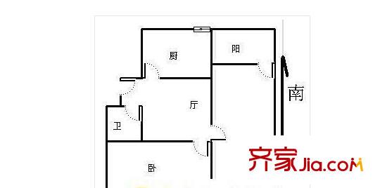 東井村3號(hào)戶型圖戶型圖 2室 2室1廳1衛(wèi)1廚