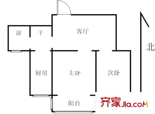 云河灣戶型圖戶型圖 2室 2室1廳1衛(wèi)1廚