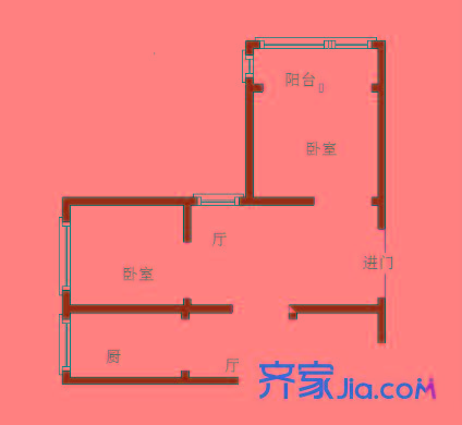 小市街小區(qū)戶型圖戶型圖 2室 2室2廳1衛(wèi)1廚