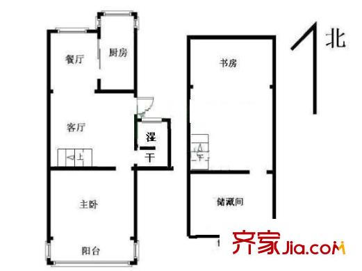 新牡丹里戶型圖戶型圖 2室 2室2廳1衛(wèi)1廚