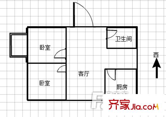 仙鶴茗苑戶型圖戶型圖2室 2室1廳1衛(wèi)1廚