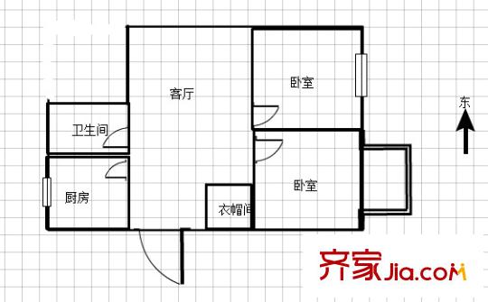 仙鶴茗苑戶型圖戶型圖2室 2室1廳1衛(wèi)1廚