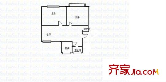 仙鶴茗苑戶型圖戶型圖 2室 2室1廳1衛(wèi)1廚