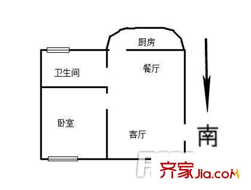 雁鳴山莊戶型圖戶型圖1室 1室1廳1衛(wèi)1廚