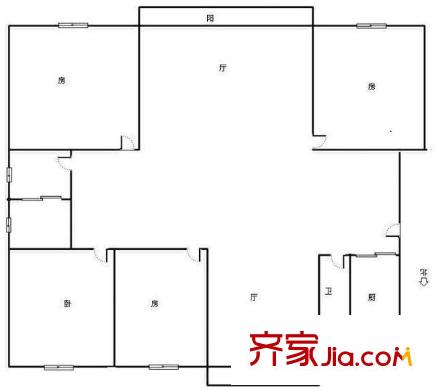 石城家園戶型圖戶型圖 4室 4室2廳2衛(wèi)1廚