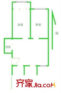 仙林新村戶型圖戶型圖 2室 2室1廳1衛(wèi)1廚