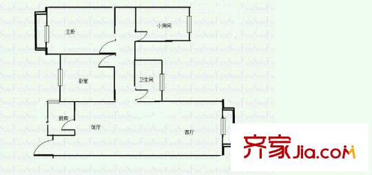 萬和源居戶型圖戶型圖 3室 3室2廳2衛(wèi)1廚