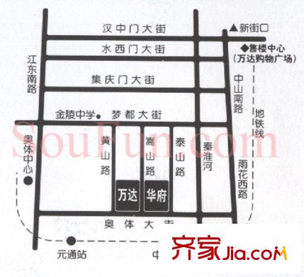 萬達華府交通圖
