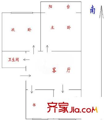 曉莊村戶型圖戶型圖  3室 3室2廳1衛(wèi)1廚