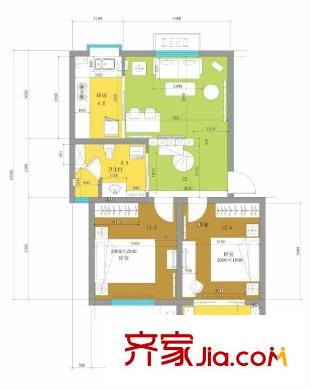 博學(xué)苑戶型圖戶型圖 2室 2室2廳1衛(wèi)1廚