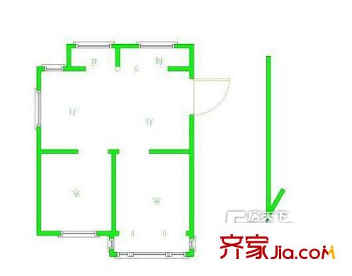 百水家園戶型圖戶型圖 2室 2室2廳1衛(wèi)1廚