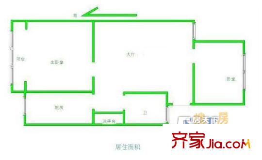 百水家園戶型圖戶型圖 2室 2室2廳1衛(wèi)1廚