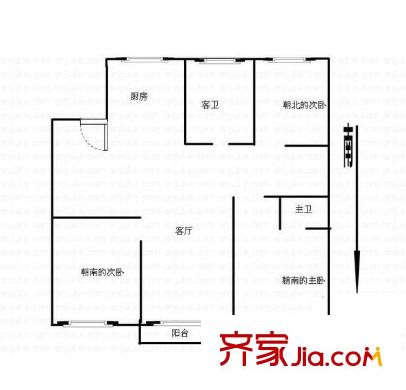 萬欣花園戶型圖 戶型圖 3室 3室2廳2衛(wèi)1廚