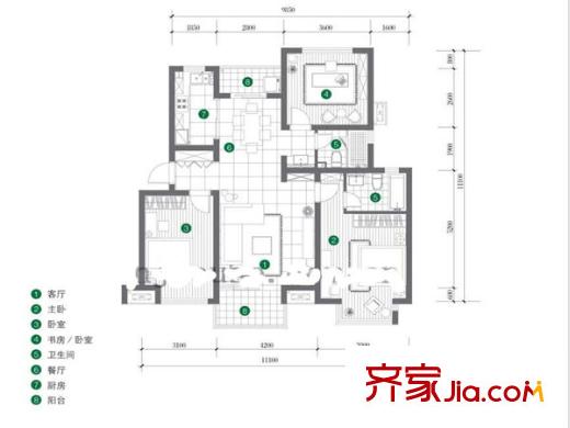 東郊小鎮(zhèn)第三街區(qū)戶型圖戶型圖 3室 3室2廳2衛(wèi)1廚