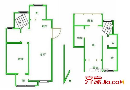 東郊小鎮(zhèn)第三街區(qū)戶型圖戶型圖 4室 4室2廳1衛(wèi)1廚
