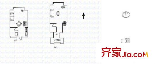 金基翠城戶型圖戶型圖 2室 2室1廳2衛(wèi)