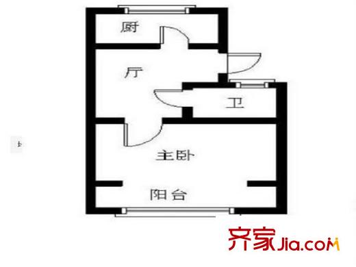 華保新寓戶型圖戶型圖 1室 1室1廳1衛(wèi)1廚