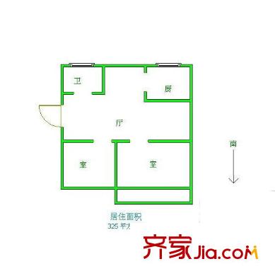 紫鑫中華廣場戶型圖 戶型圖 2室 2室1廳1衛(wèi)1廚