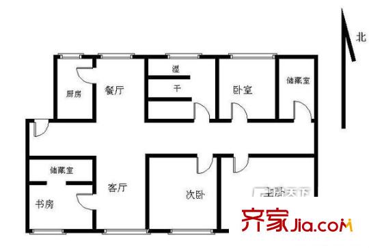 紫鑫中華廣場戶型圖戶型圖 4室 4室2廳2衛(wèi)1廚