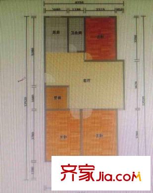 綠城花園 3室 戶型圖