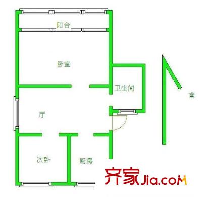 白鷺花園戶型圖戶型圖 2室 2室1廳1衛(wèi)