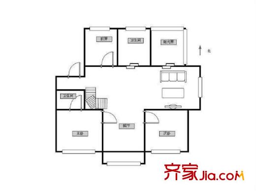 東寶花園戶型圖戶型圖 3室 3室2廳2衛(wèi)1廚