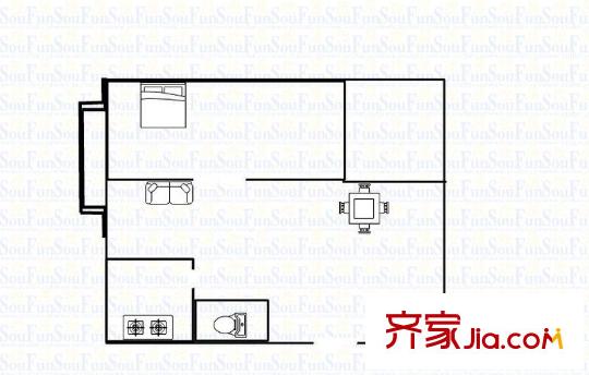 仙鶴山莊戶型圖戶型圖 2室 2室2廳1衛(wèi)