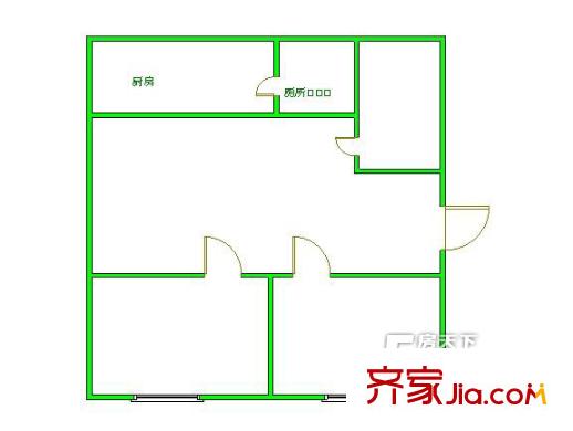 仙鶴山莊戶型圖戶型圖 2室 2室2廳1衛(wèi)1廚