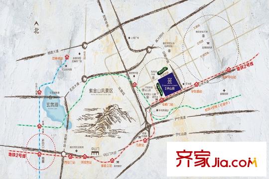 奧克斯鐘山府臨售區(qū)位圖