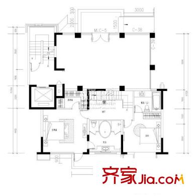 天正湖濱花園戶型圖 戶型圖  3室 3室2廳2衛(wèi)1廚