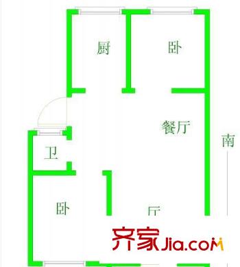 江南文樞苑戶(hù)型圖 戶(hù)型圖 2室 2室2廳1衛(wèi)1廚