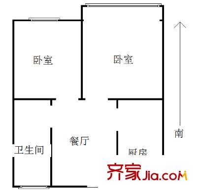 三牌樓小區(qū)戶型圖戶型圖2室 2室1廳1衛(wèi)1廚