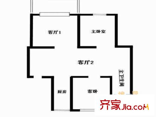 江南文樞苑戶型圖戶型圖 2室 2室2廳1衛(wèi)1廚